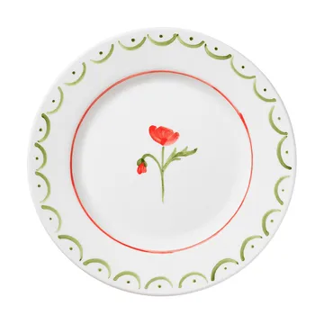 Cottage Flower salladstallrik - Poppy Red, 22 cm - Pick a Poppy