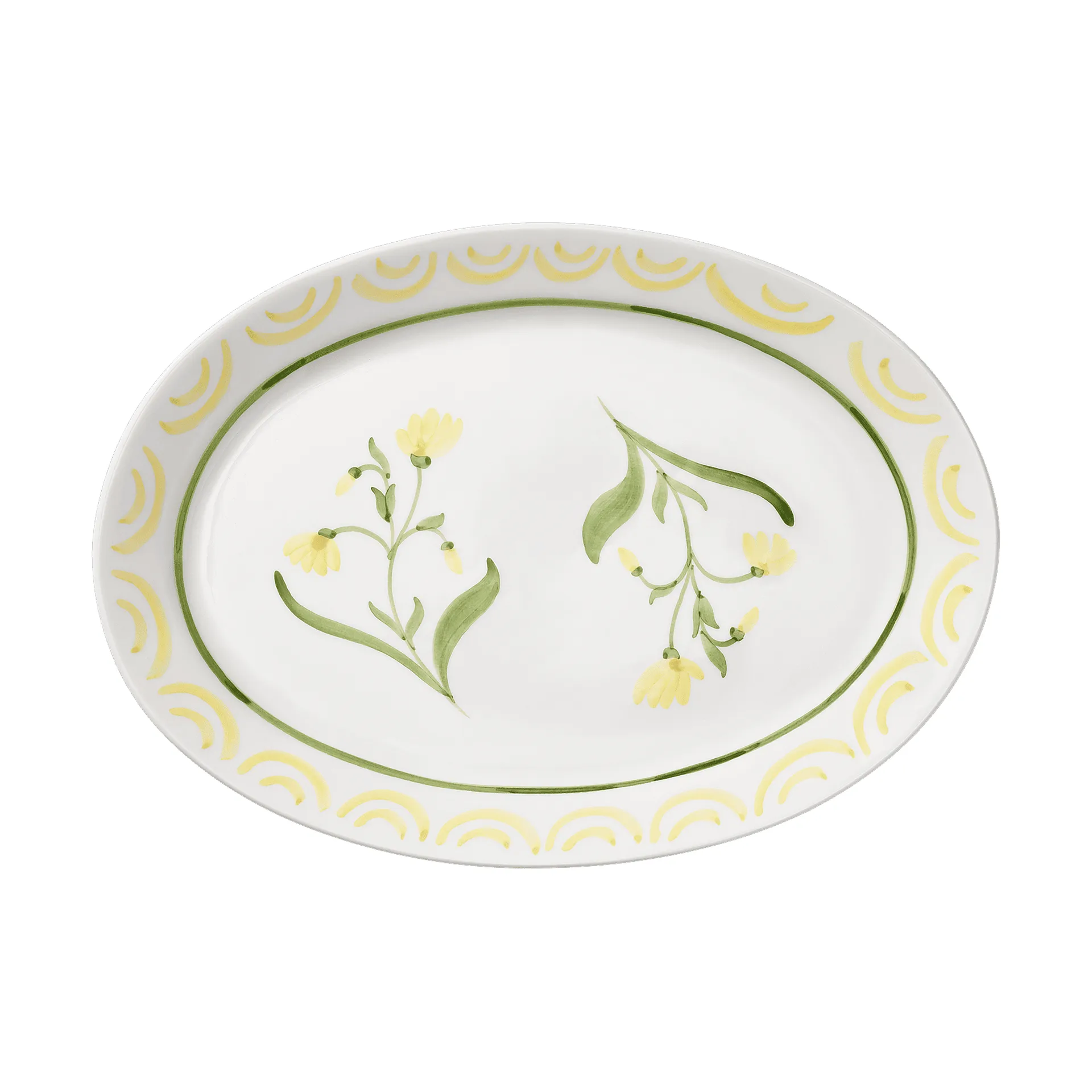 Cottage Flower serveringsfat, Yellow, 32 cm Pick a Poppy