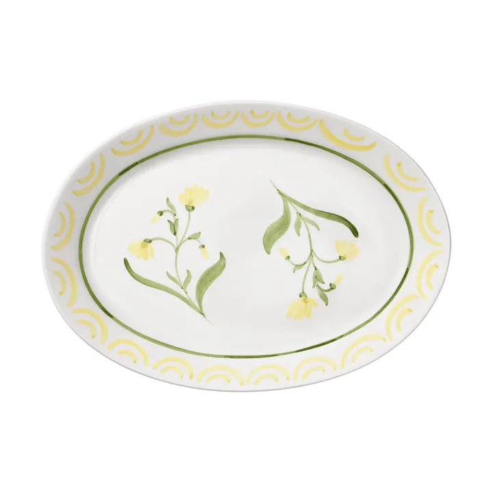 Cottage Flower serveringsfat - Yellow, 32 cm - Pick a Poppy