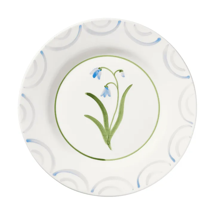 Cottage Flower tallrik - Light Blue, 28 cm - Pick a Poppy