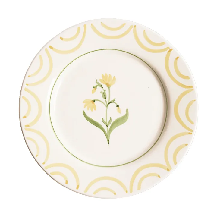 Cottage Flower tallrik - Yellow, 28 cm - Pick a Poppy
