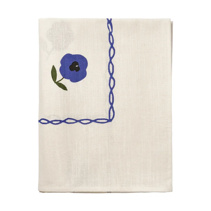 Madelen Möllard Pansy bordsduk - Blue, 350x150 cm - Pick a Poppy