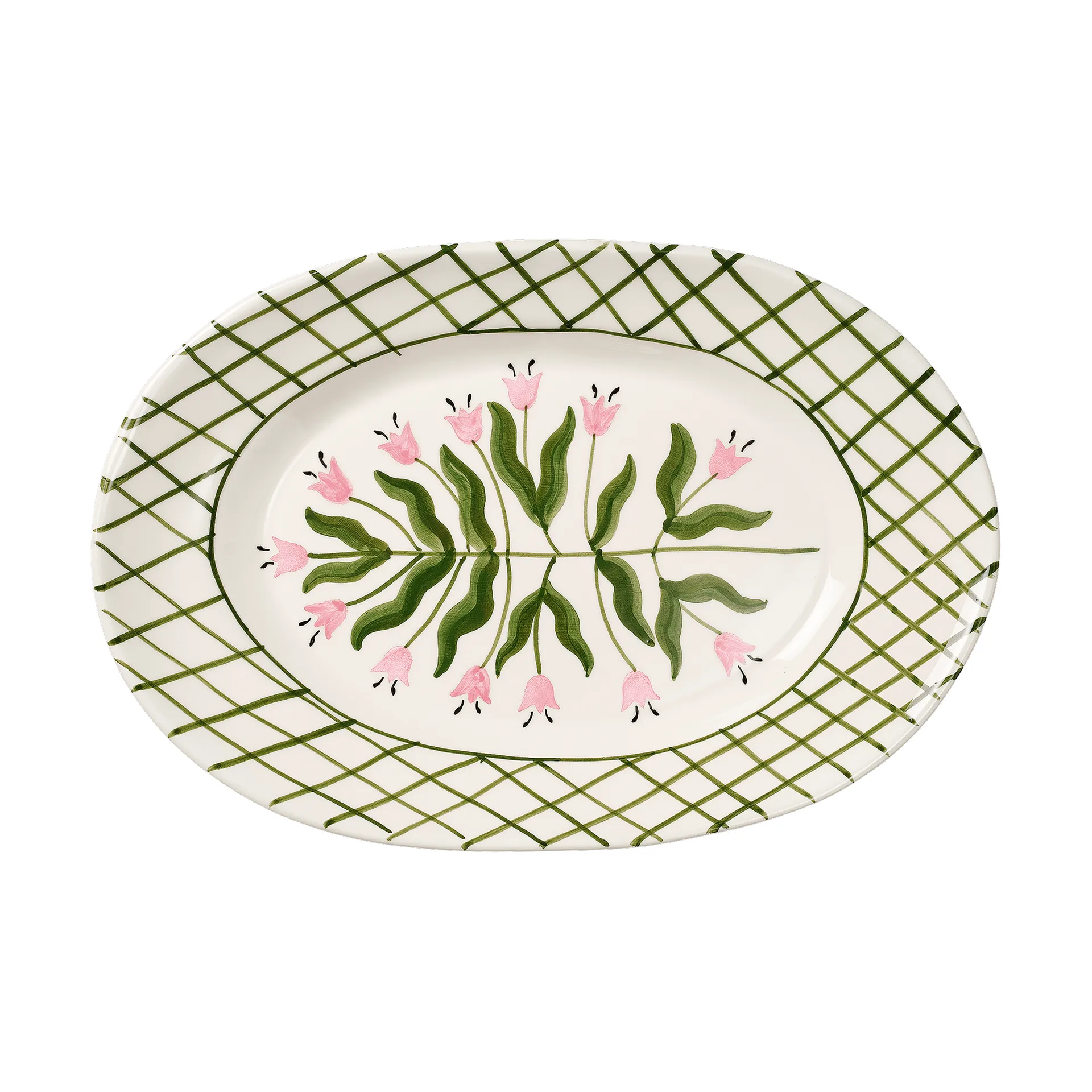 Madelen Möllard Tulip serveringsfat, Green, 38.5 cm Pick a Poppy