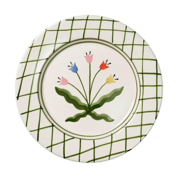 Madelen Möllard Tulip tallrik - Green, 28 cm - Pick a Poppy