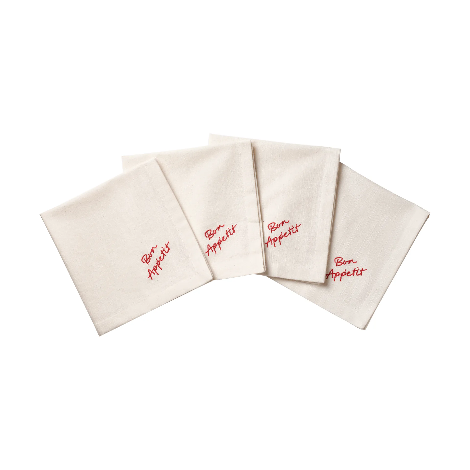 Quote bomullsservett, Red, 4-pack, 45x45 cm Pick a Poppy