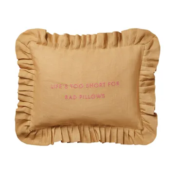Quote kuddfodral - Harvest yellow, 30x40 cm - Pick a Poppy