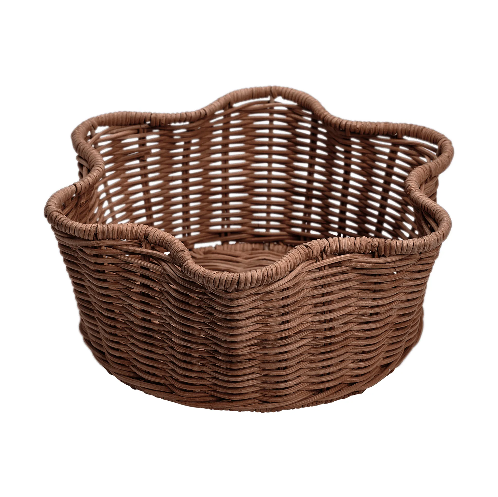 Rattan Round korg, Dark brown, 23 cm Pick a Poppy