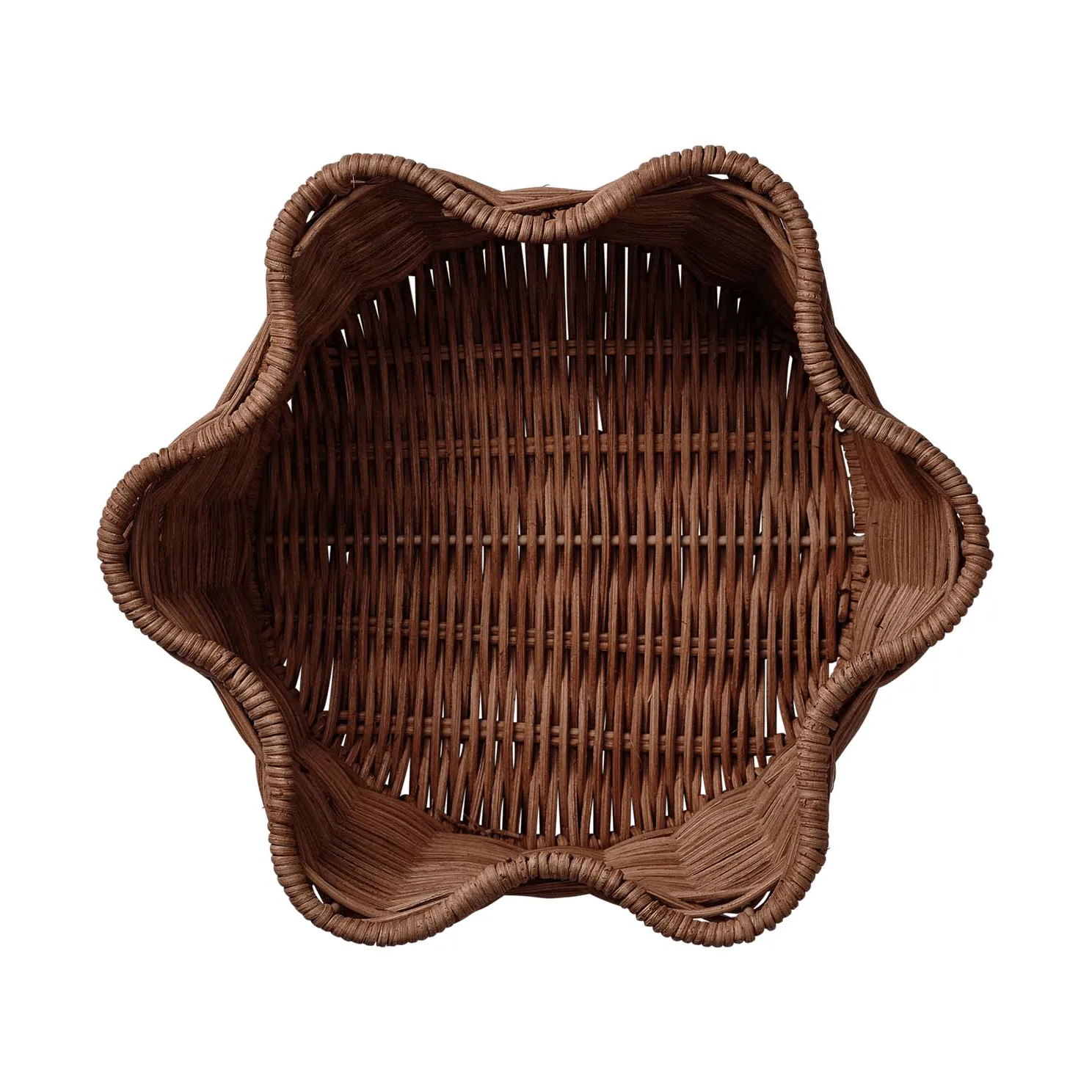 Rattan Round korg, Dark brown, 23 cm Pick a Poppy