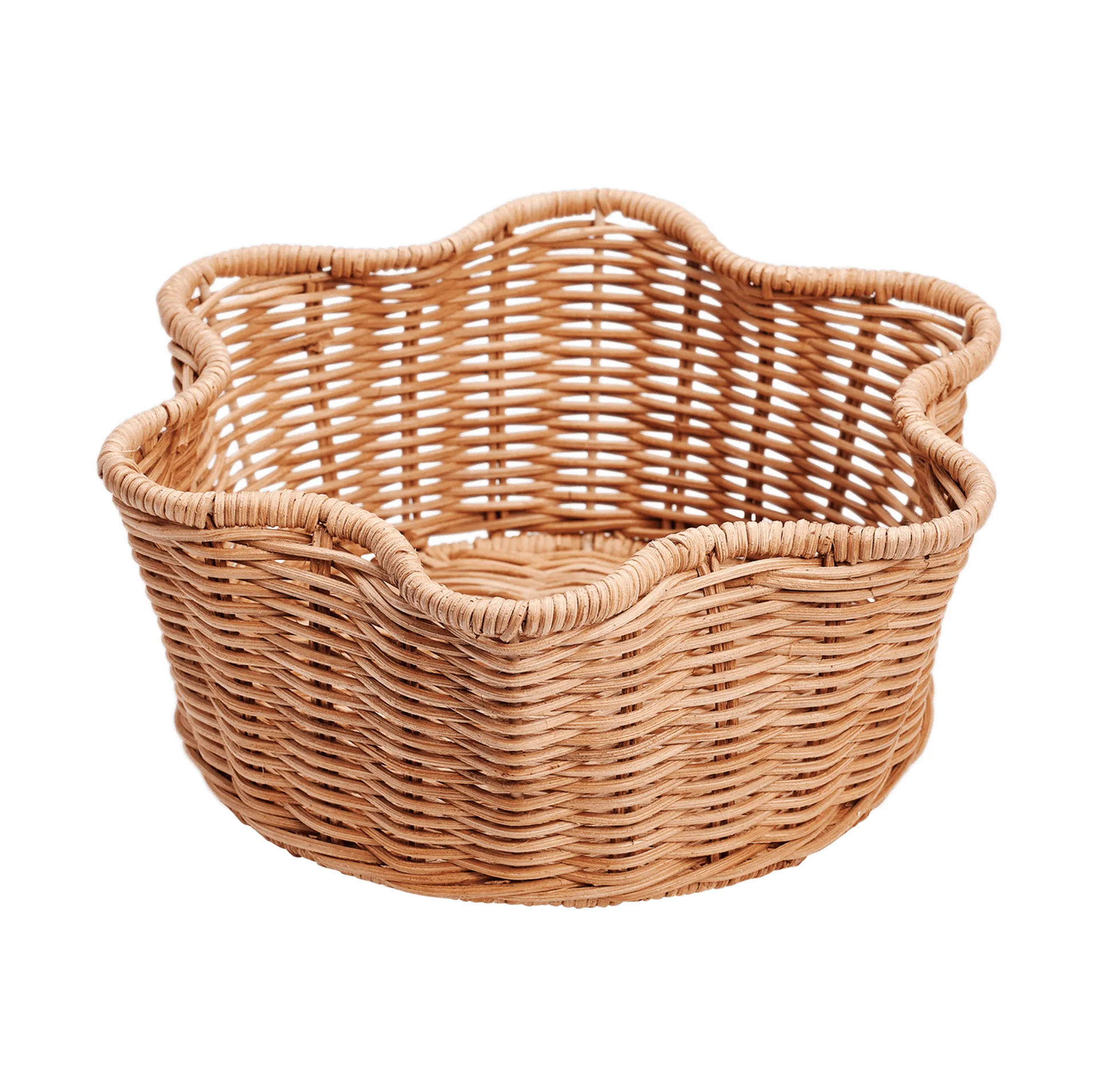 Rattan Round korg, Natural, 23 cm Pick a Poppy