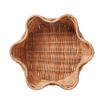 Rattan Round korg - Natural, 23 cm - Pick a Poppy
