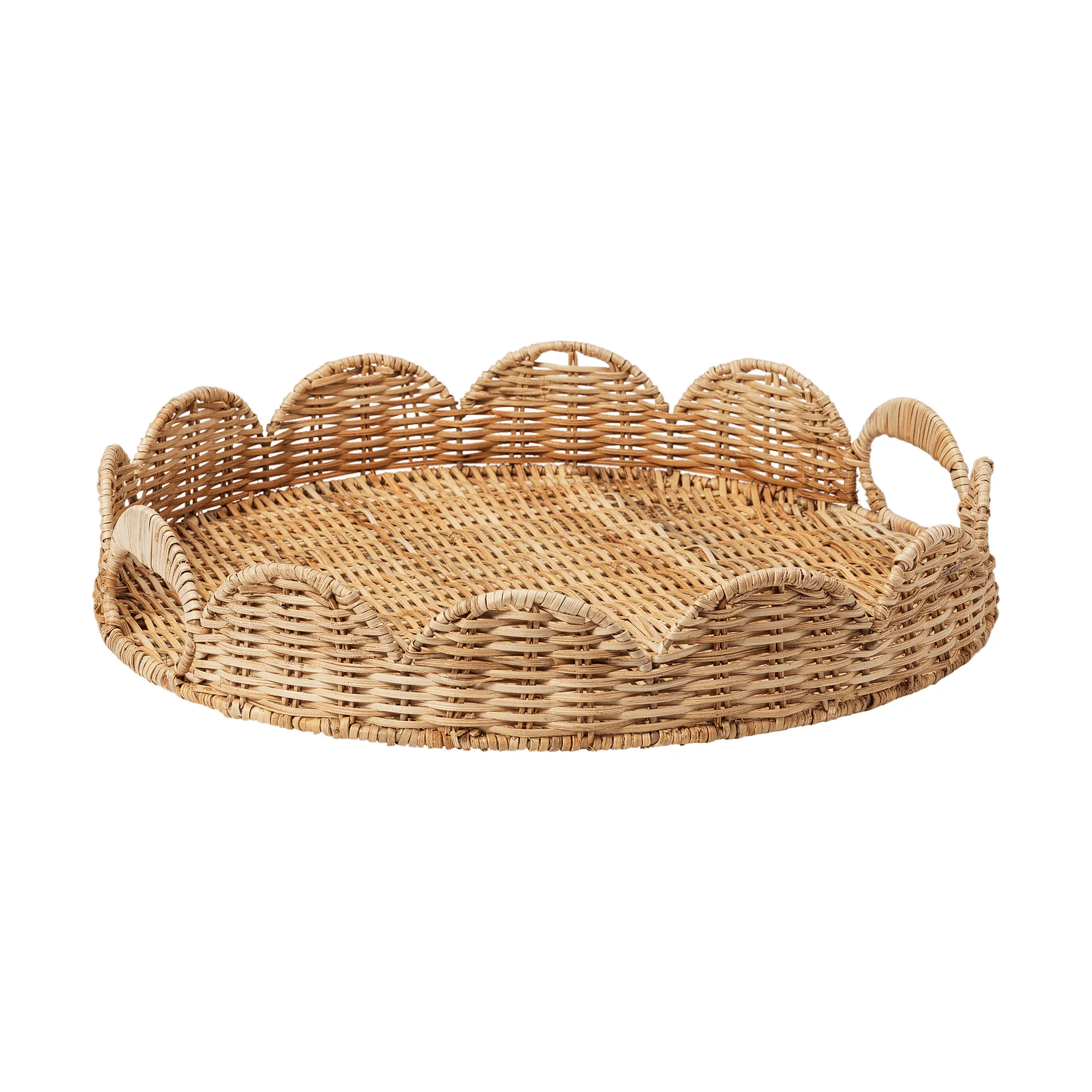 Round Scallop bricka, Natural, 40 cm Pick a Poppy