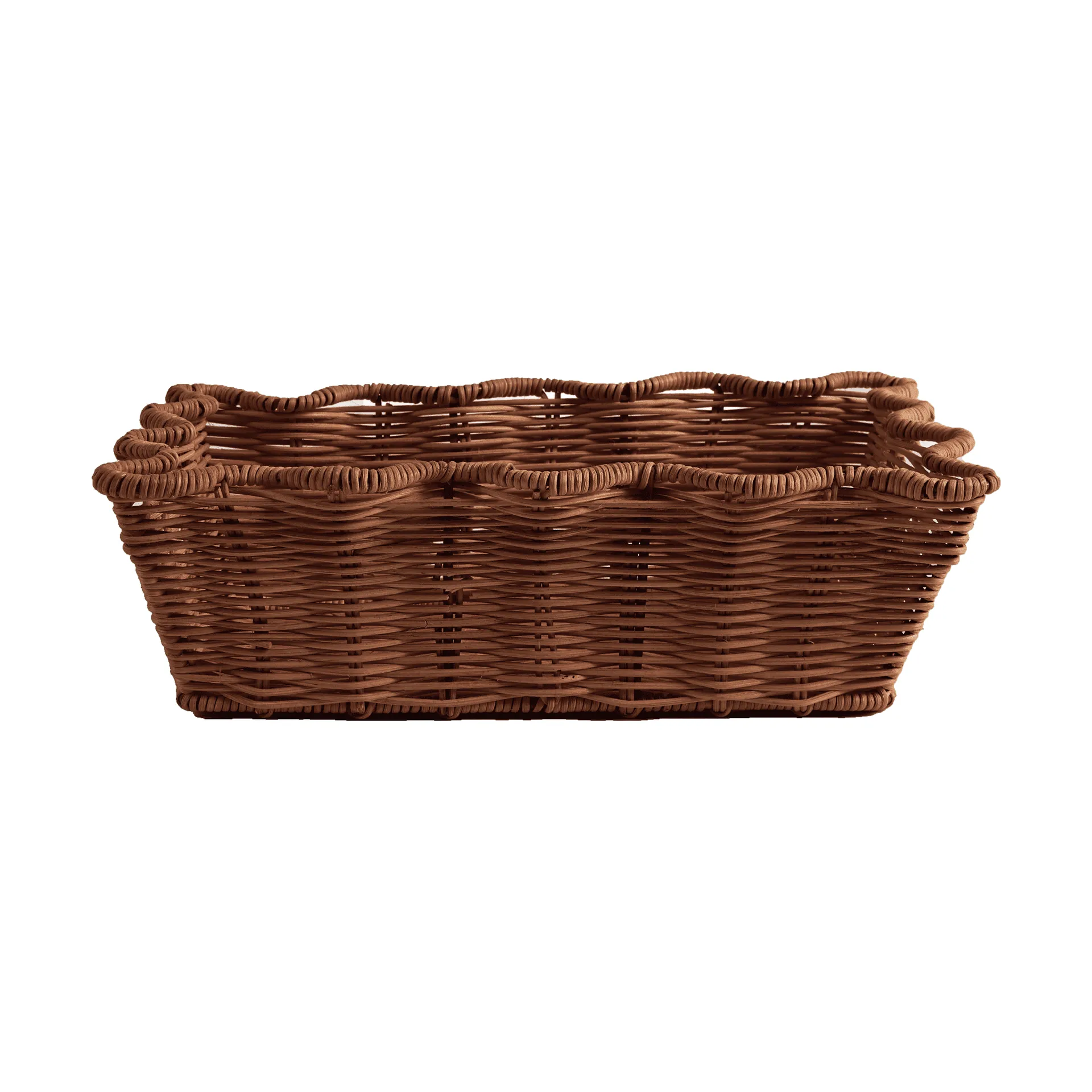 Scallop Rattan korg, Dark Brown, 20x30 cm Pick a Poppy