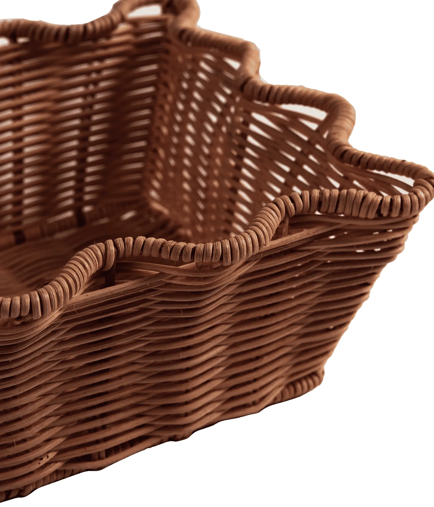 Scallop Rattan korg, Dark Brown, 20x30 cm Pick a Poppy