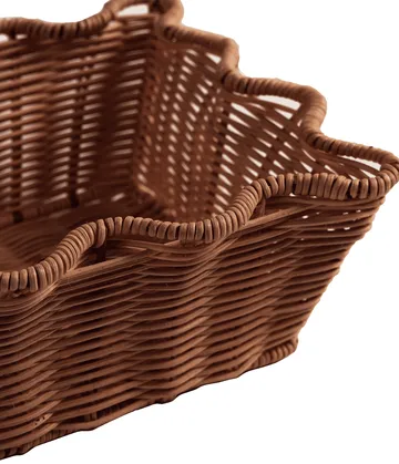 Scallop Rattan korg - Dark Brown, 20x30 cm - Pick a Poppy