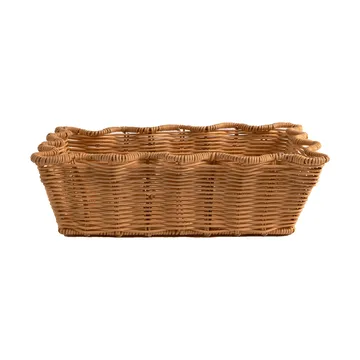 Scallop Rattan korg - Natural, 20x30 cm - Pick a Poppy