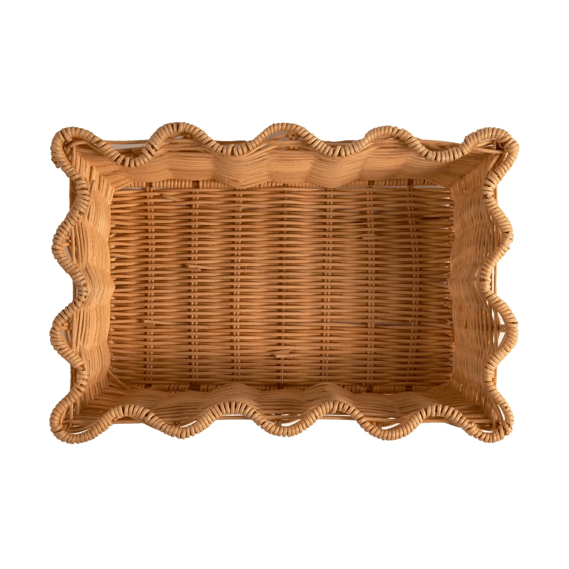 Scallop Rattan korg, Natural, 20x30 cm Pick a Poppy
