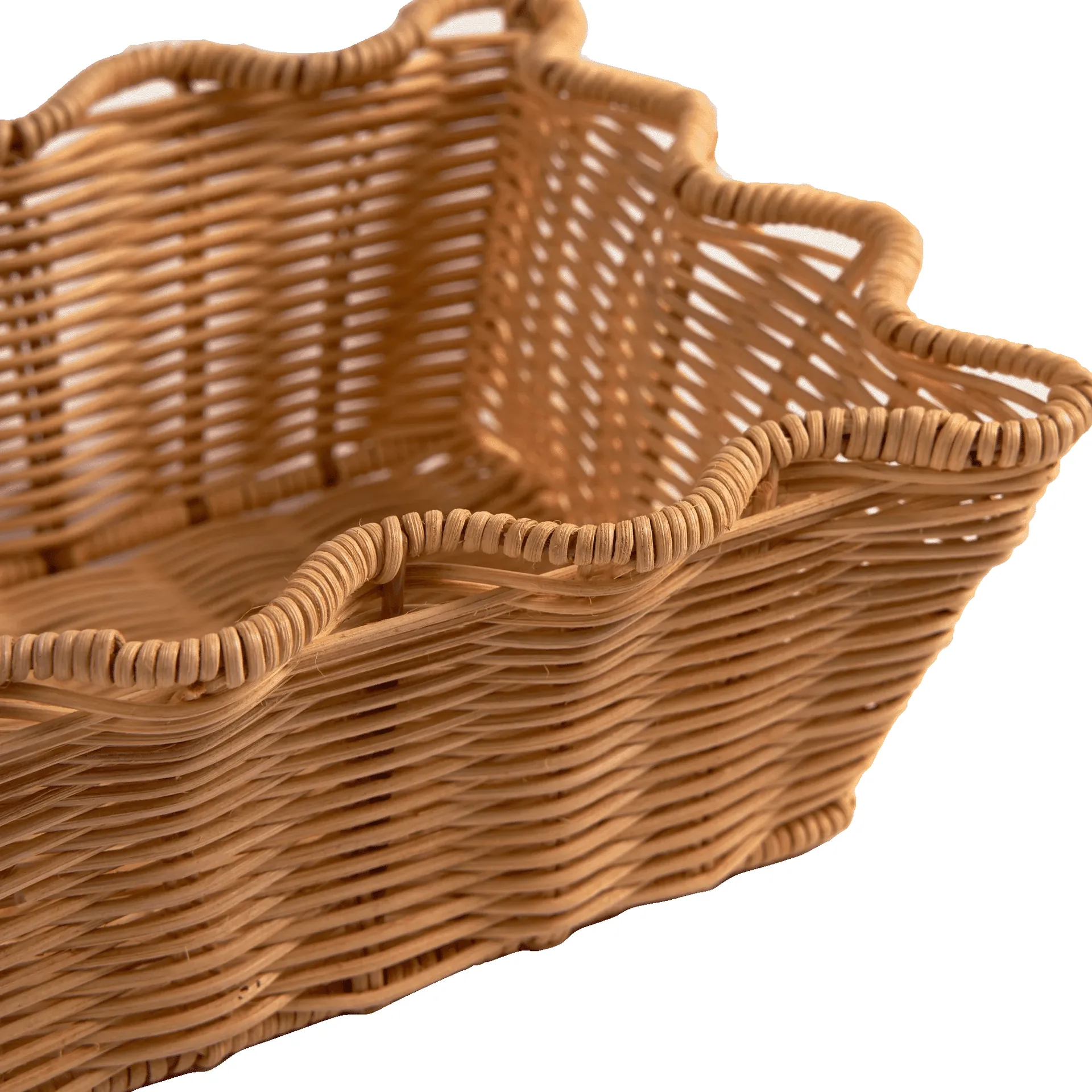 Scallop Rattan korg, Natural, 20x30 cm Pick a Poppy