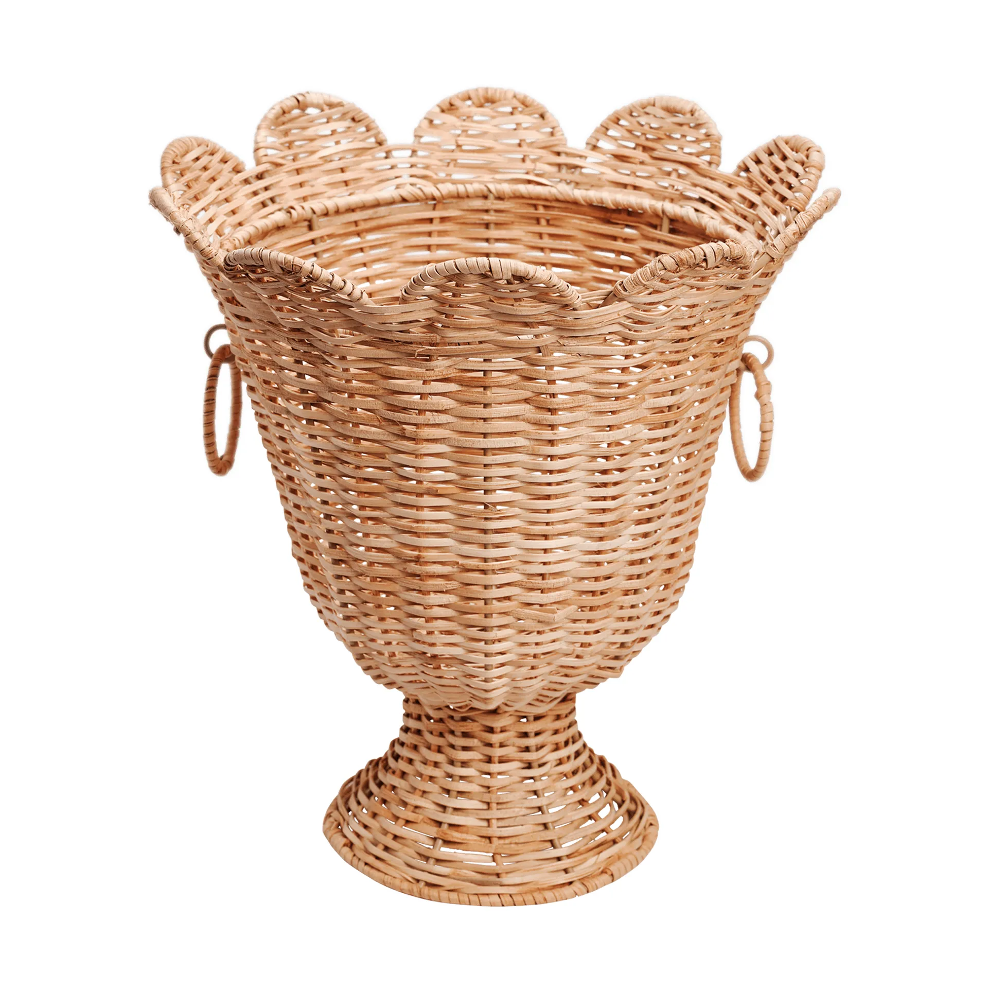 Scallop Rattan vas, Natural, 30x31 cm Pick a Poppy