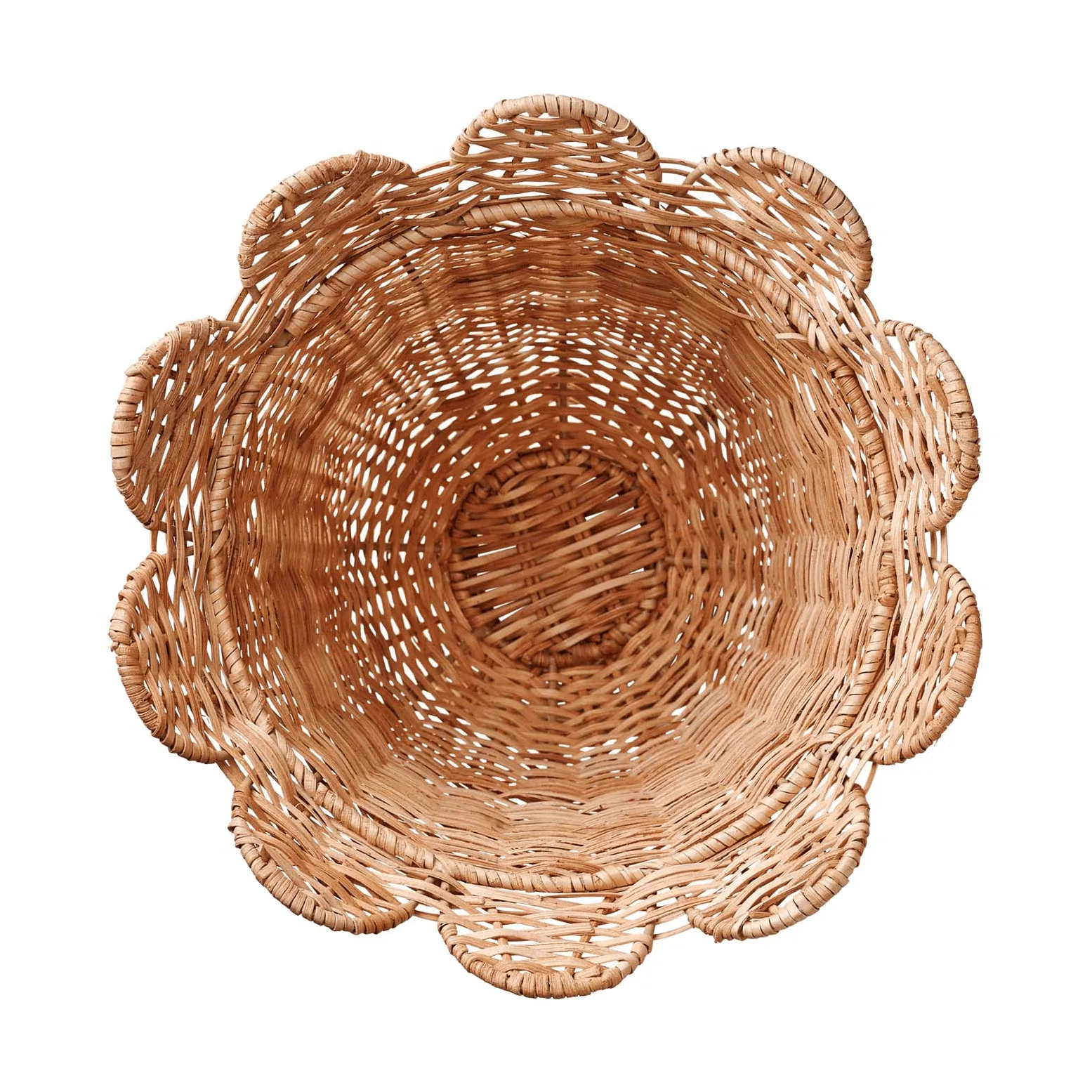 Scallop Rattan vas, Natural, 30x31 cm Pick a Poppy