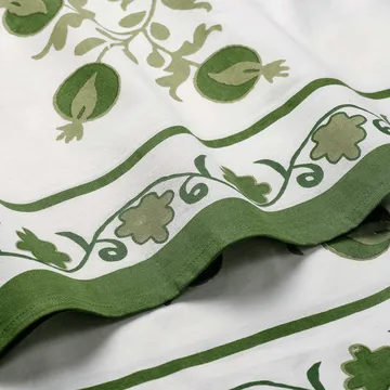 Suzani bordsduk - Green, 250x150 cm - Pick a Poppy