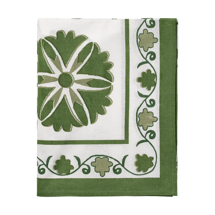 Suzani bordsduk - Green, 350x150 cm - Pick a Poppy