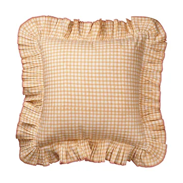 Vichy kuddfodral - Light Yellow, 40x40 cm - Pick a Poppy