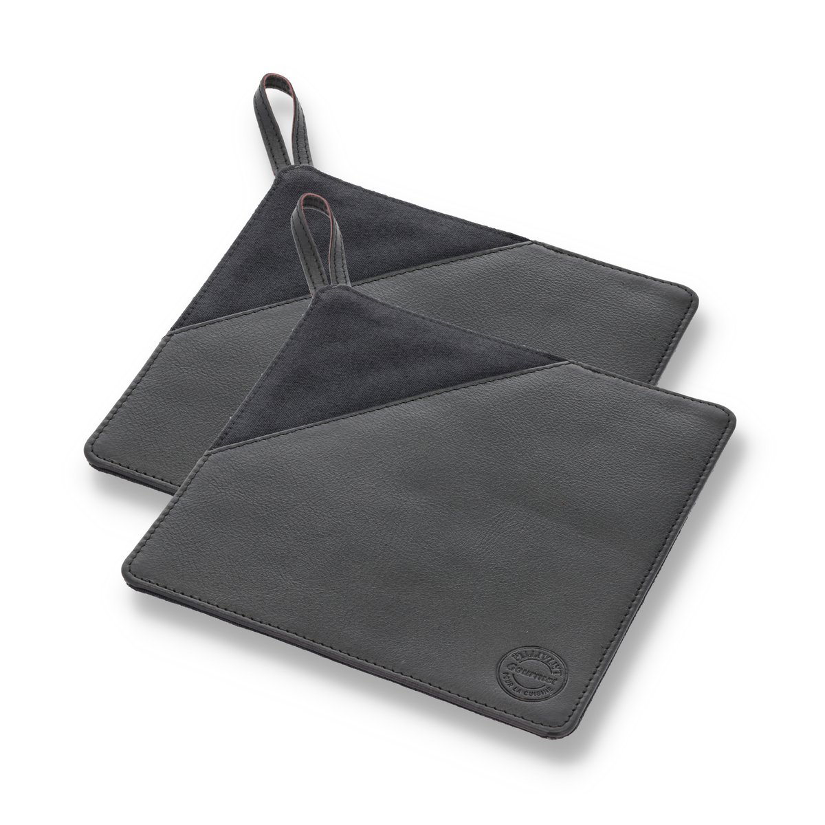Pillivuyt Gourmet grytlapp 20,5x20,5 cm 2-pack Svart läder