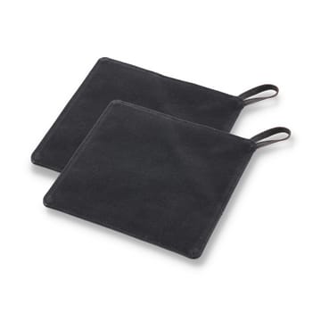 Pillivuyt Gourmet grytlapp 20,5x20,5 cm 2-pack - Svart läder - Pillivuyt