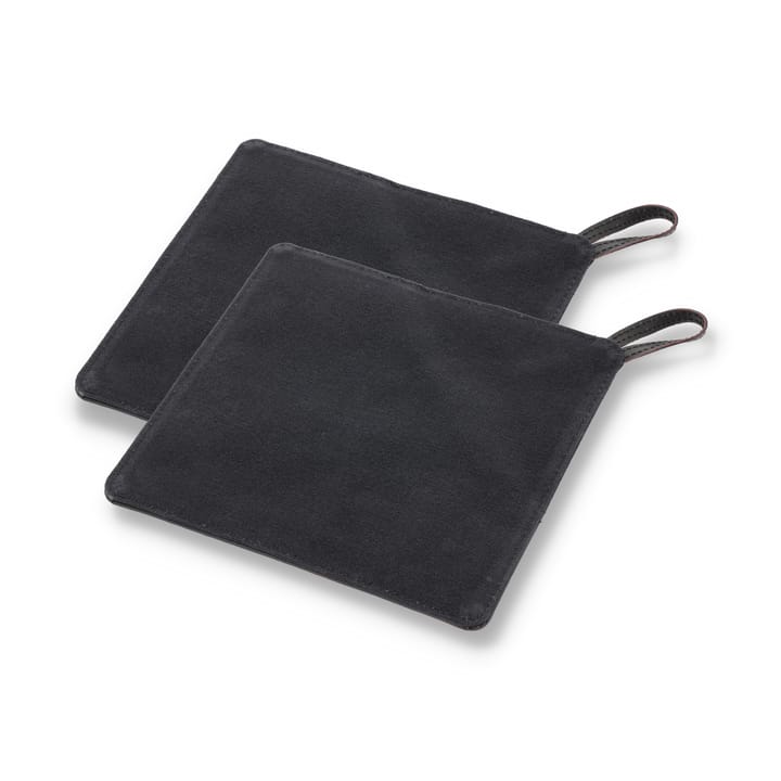 Pillivuyt Gourmet grytlapp 20,5x20,5 cm 2-pack, Svart läder Pillivuyt