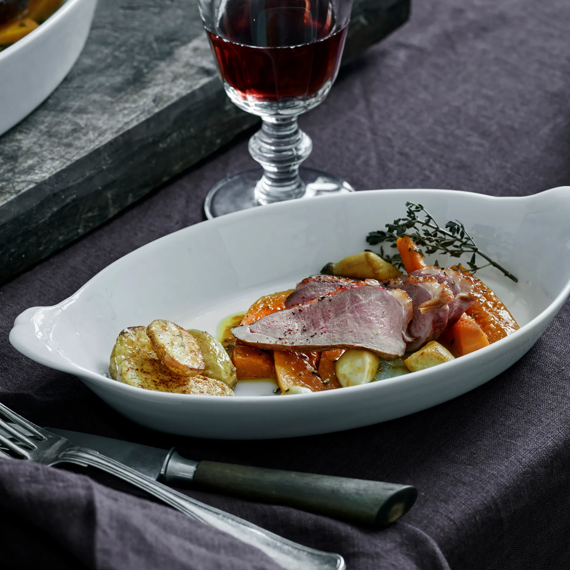 Pillivuyt serveringstallrik oval vit, 23x13 cm Pillivuyt