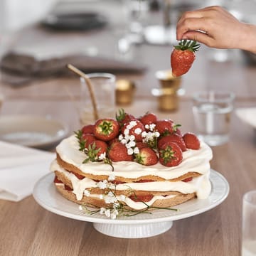 Plissé tårtfat på fot Ø30 cm - Vit - Pillivuyt