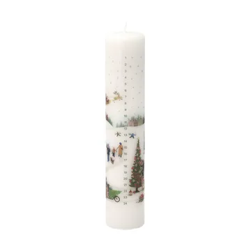 Vinter kalenderljus Ø5x25 cm - Vit - Pillivuyt