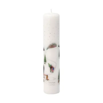 Vinter kalenderljus Ø5x25 cm - Vit - Pillivuyt