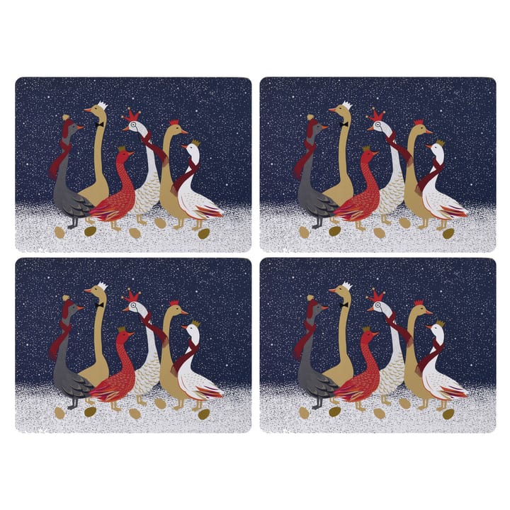 Christmas Geese bordsunderlägg 4-pack - 30x23 cm - Pimpernel
