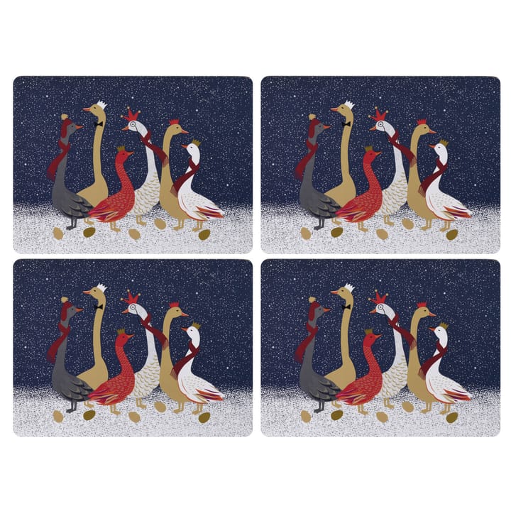 Christmas Geese bordsunderlägg 4-pack - 40x30 cm - Pimpernel
