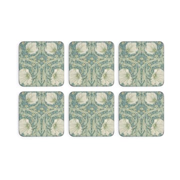 Morris & Co Pimpernel glasunderlägg 6-pack - Grön, blå - Pimpernel