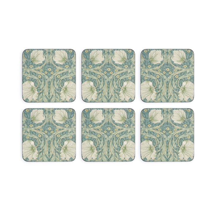 Morris & Co Pimpernel glasunderlägg 6-pack - Grön, blå - Pimpernel