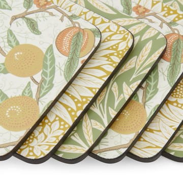 Morris & Co Simpley mixed glasunderlägg 6 delar - Fruit, Willow, Marigold - Pimpernel