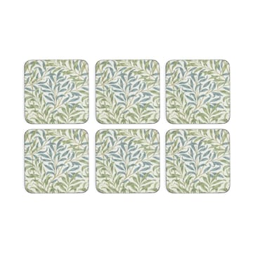 Morris & Co Willow Bough glasunderlägg 6-pack - Grön, blå - Pimpernel