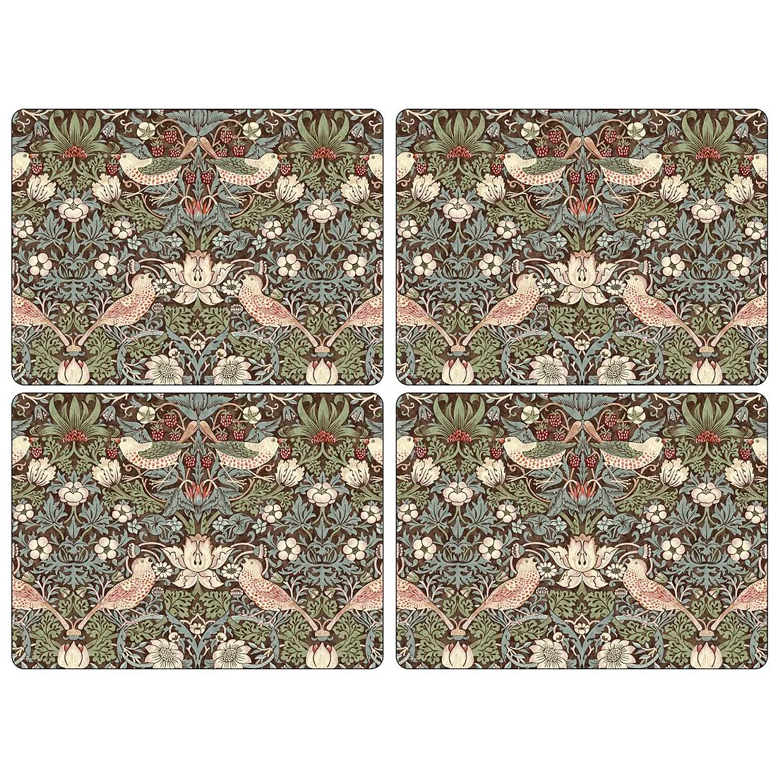 Pimpernel Strawberry Thief bordsunderlägg 30x40 cm 4-pack Brun