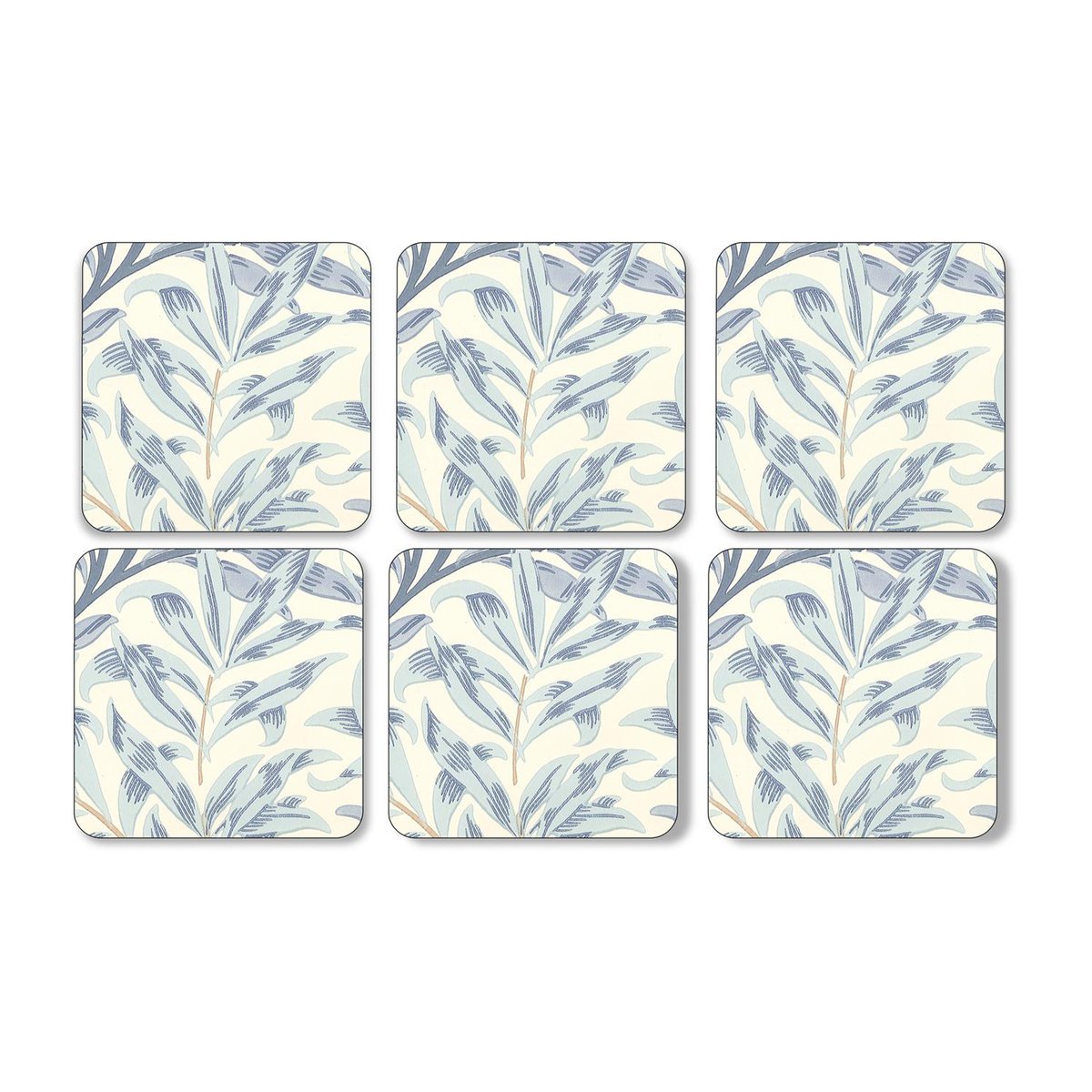 Pimpernel Willow Bough glasunderlägg 6-pack Blue | Skandinavisk Design | Glasunderlägg | Blå