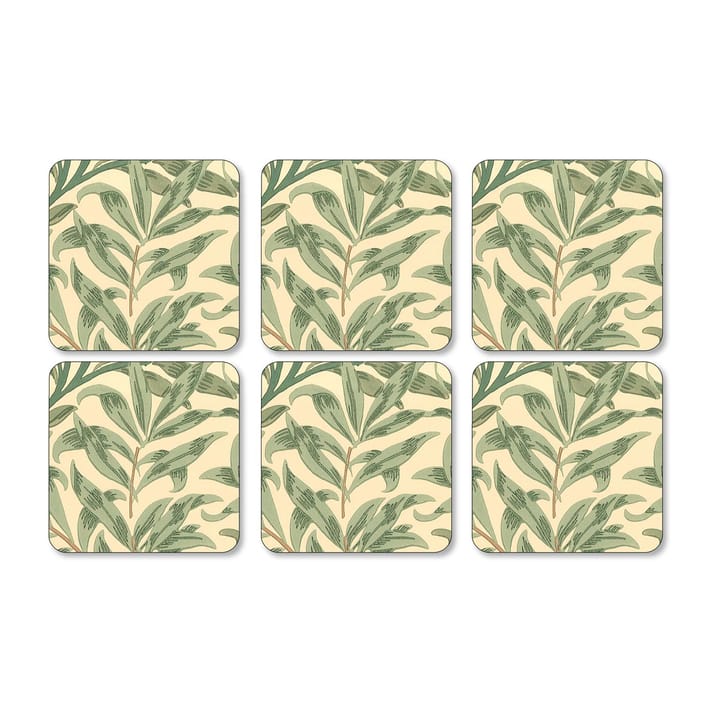 Willow Bough glasunderlägg 6-pack - Green - Pimpernel