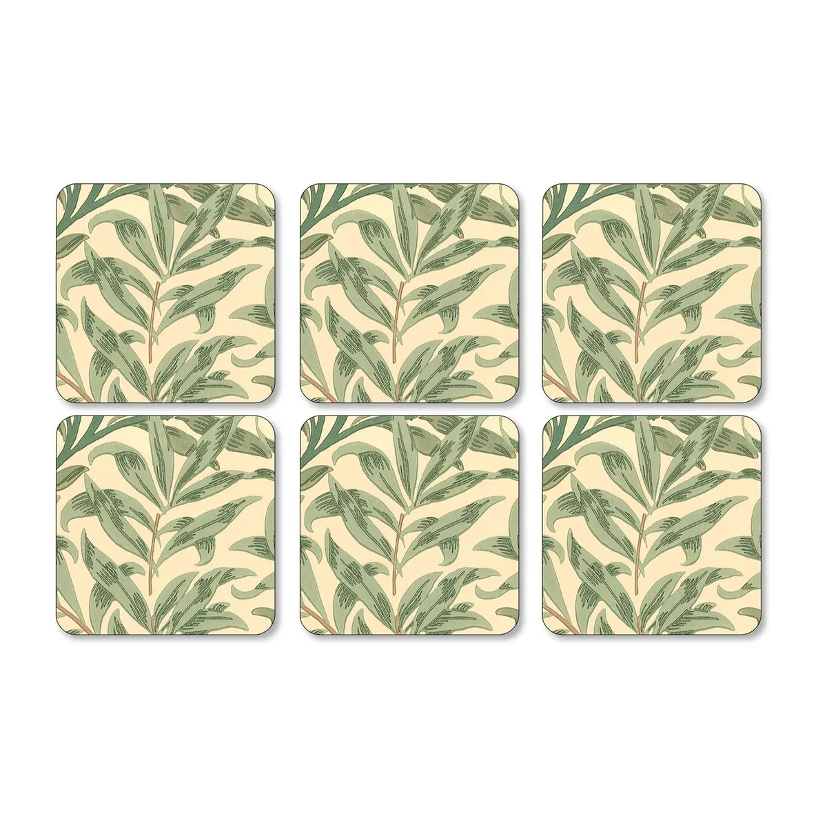 Pimpernel Willow Bough glasunderlägg 6-pack Green