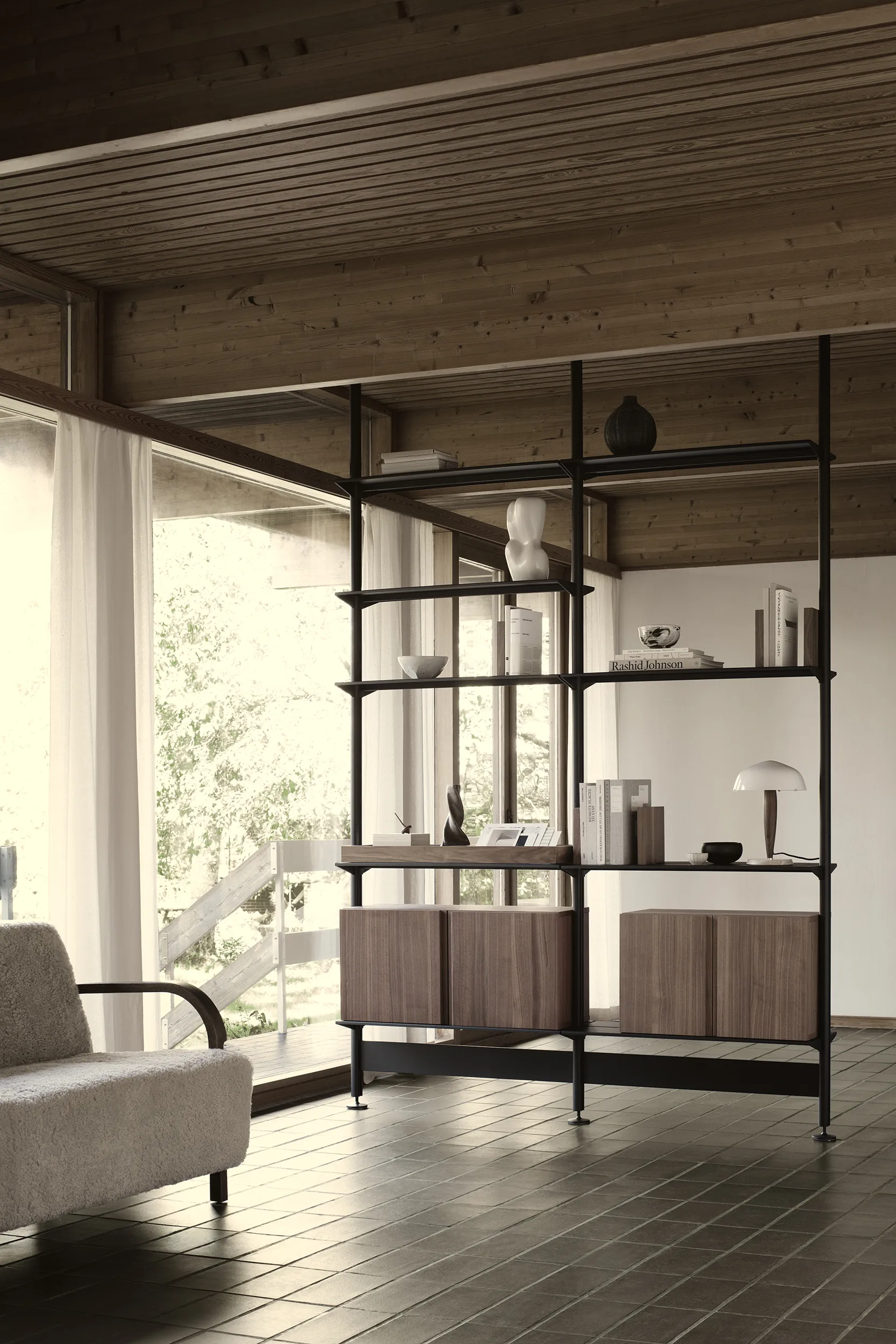 Pira G2 hyllsystem F C A Black/Walnut 240-247 cm,  Pira
