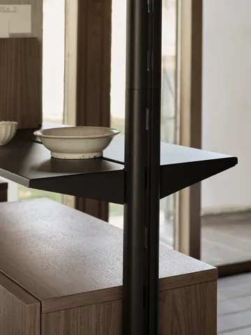Pira G2 hyllsystem F C A Black/Walnut 248-255 cm - Pira