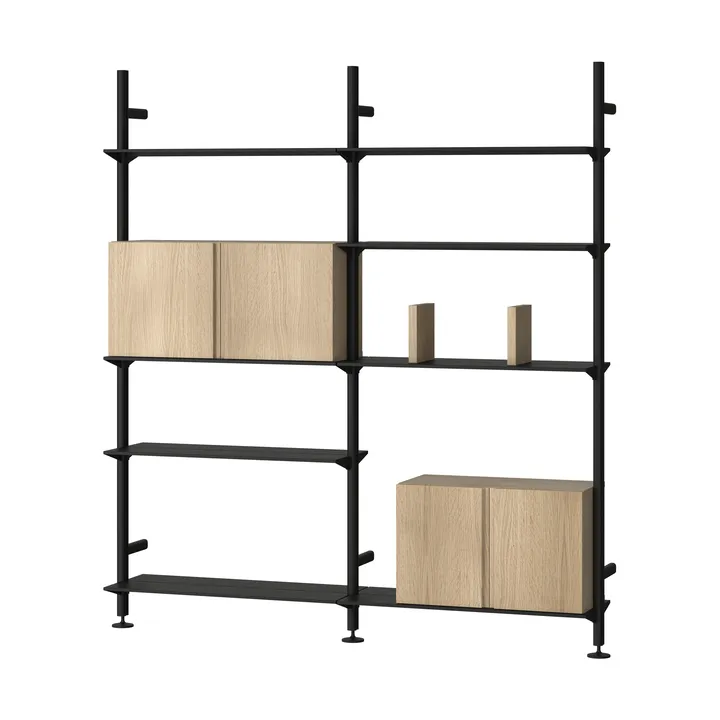 Pira G2 hyllsystem W A Black/Oak - Pira