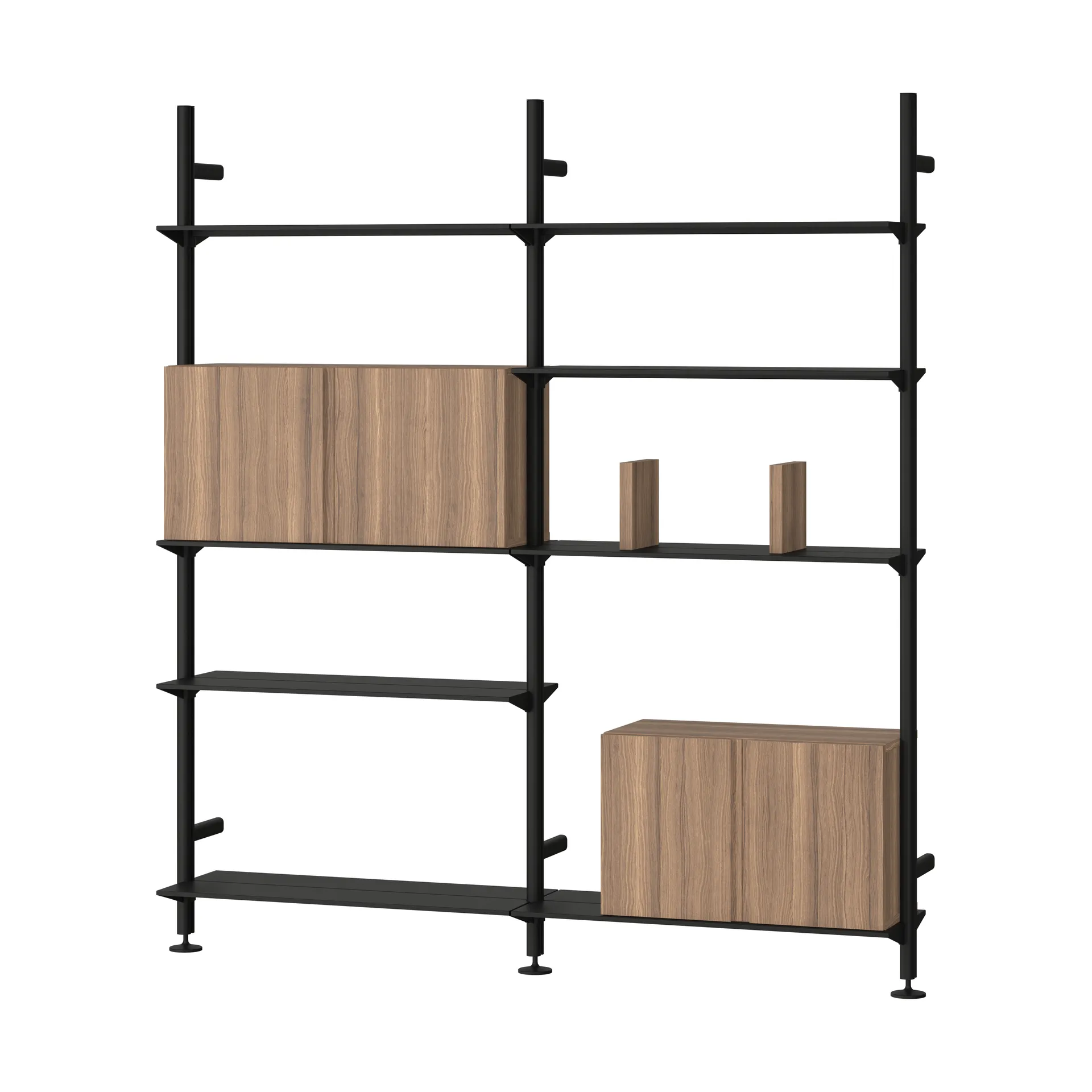 Pira G2 hyllsystem W A Black/Walnut,  Pira