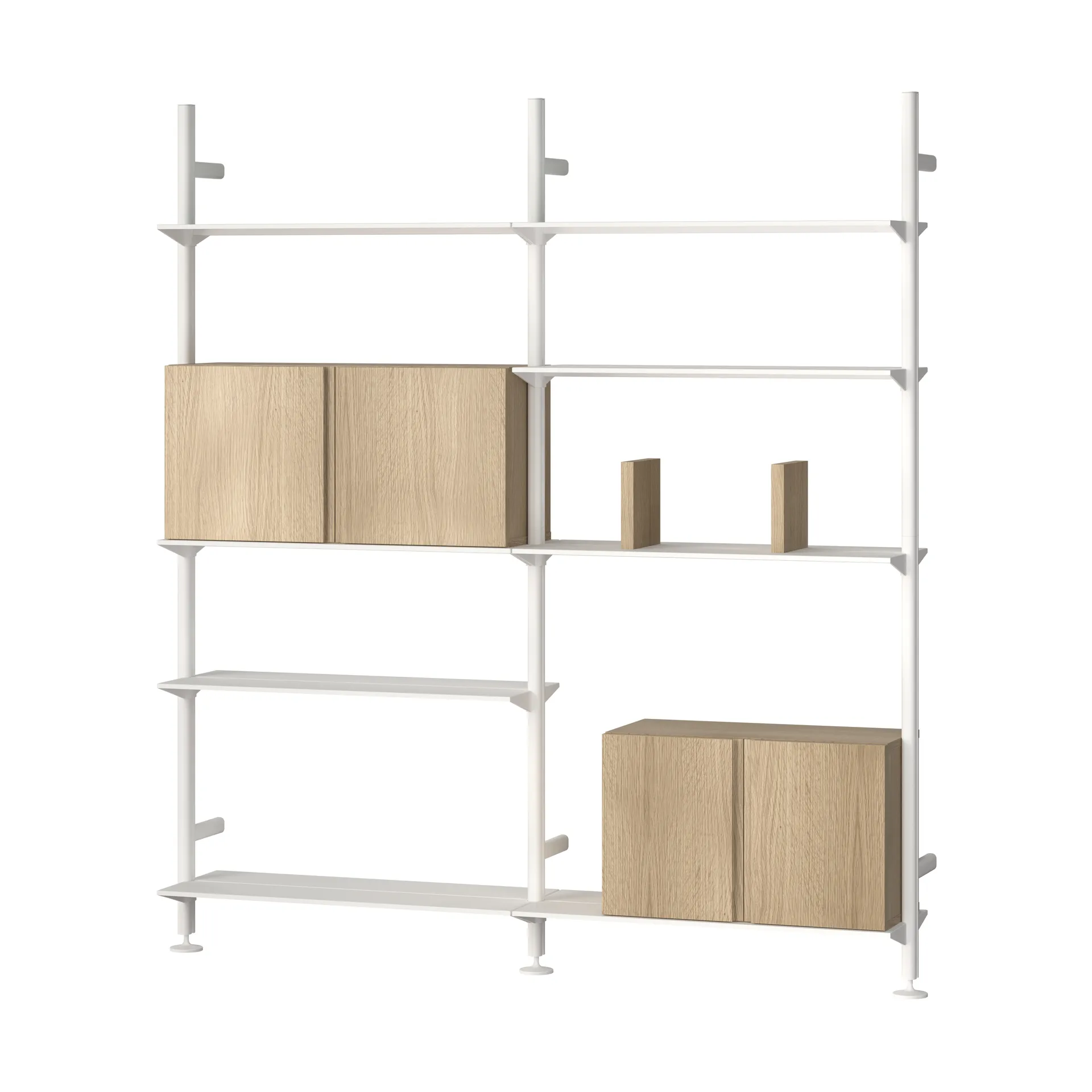 Pira G2 hyllsystem W A White/Oak Pira