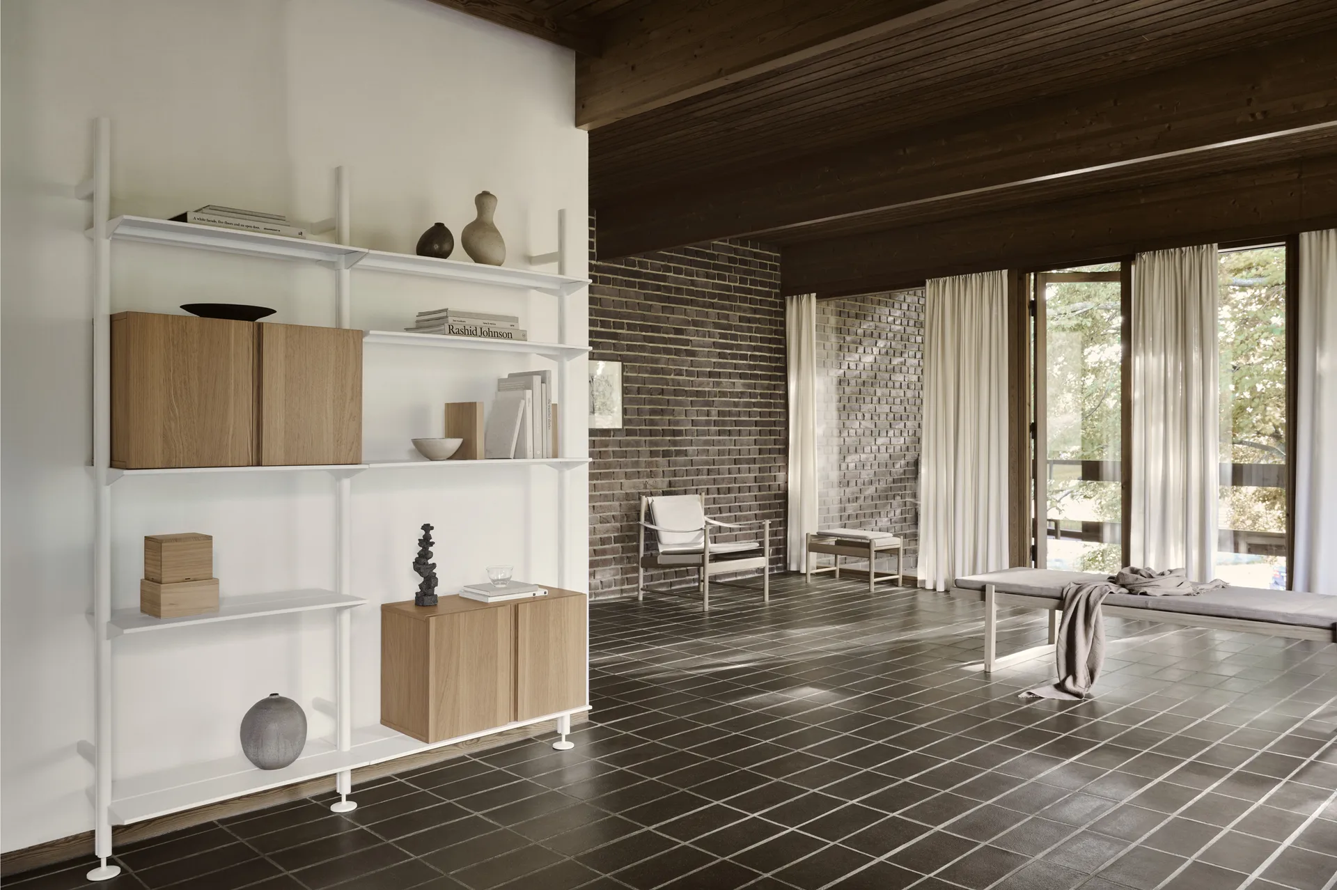 Pira G2 hyllsystem W A White/Oak Pira