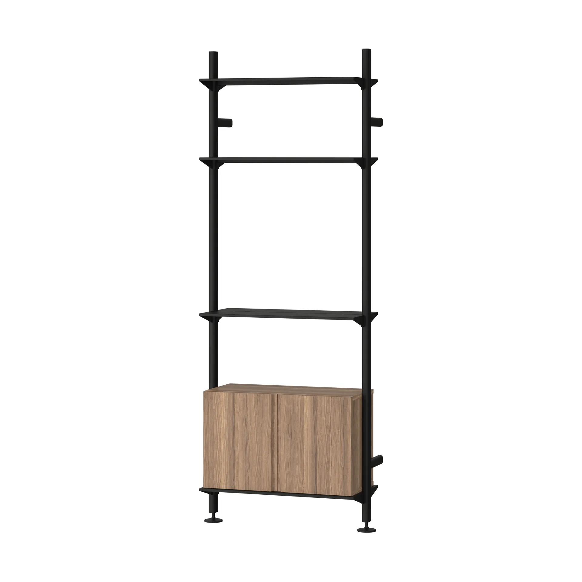 Pira G2 hyllsystem W B Black/Walnut Pira